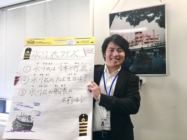 ▲「海運の現場をもっと多くの人に伝えていきたい」と言う木幡